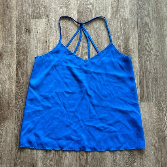 Abercrombie & Fitch Y2K Strappy Back Tank Top Blue Size Medium - Picture 1 of 4